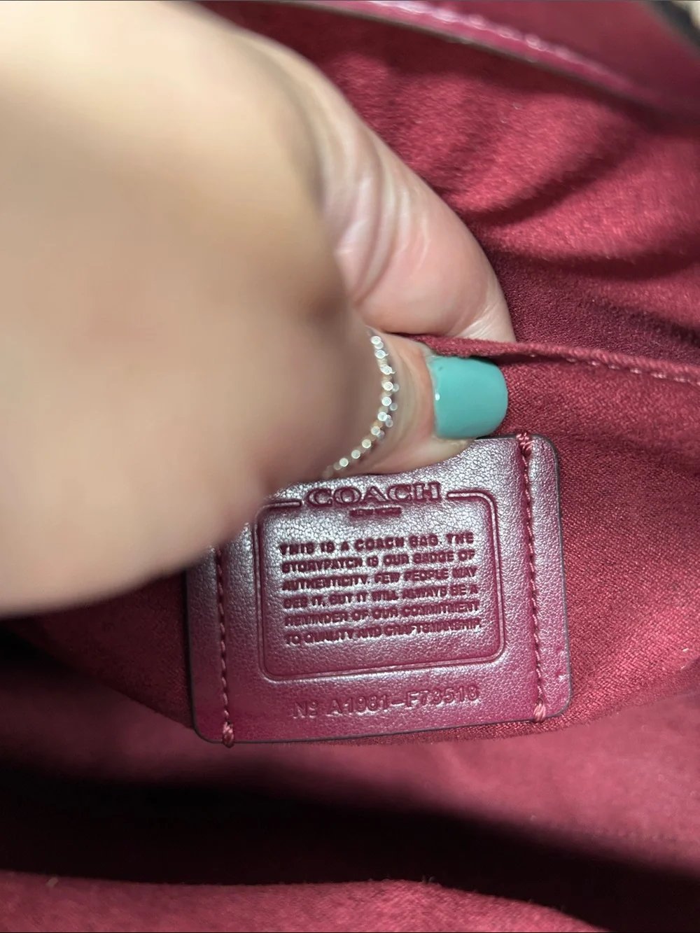 Coach purple and Burgundy Leather Satchel